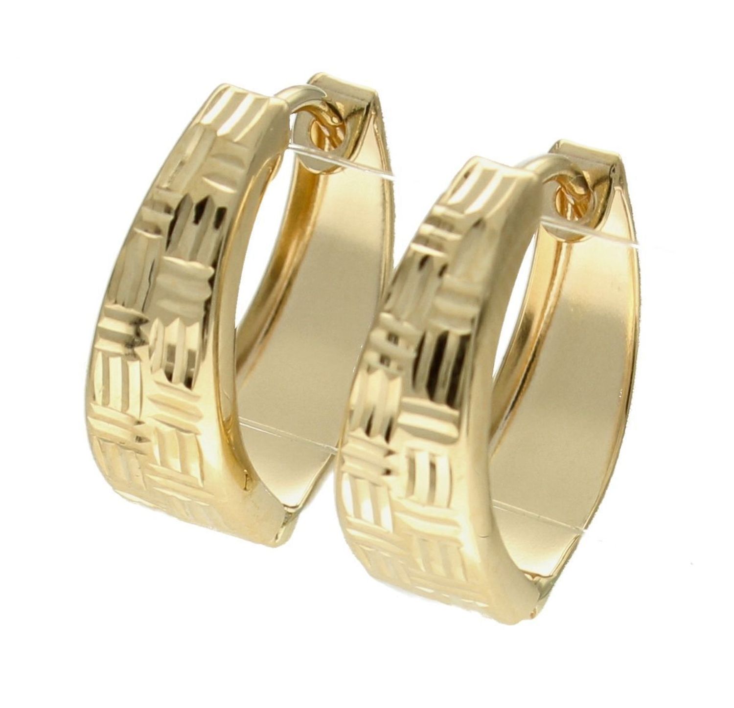 Złote kolczyki 375 grecki wzór KL 2463 375. Złote kolczyki wykonane z najwyższej jakości żółtego złota, próba 375, waga około 1,36 gram. Kolczyki w minimalistycznym stylu, wpisujące się w obecne trendy modowe. Kolczyki złote idealne.jpg